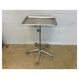 Vtg. Stainless Steel Rolling Hospital Tray