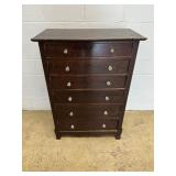 Vtg. 6-drawer Oak Tall Chest