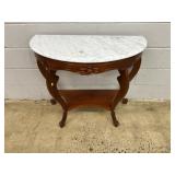 Victorian -style Marble Top Wall Table