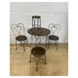 4 Pc. Vtg. Ice Cream Parlor Set