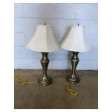 (2) Brushed- Nickel Table Lamps