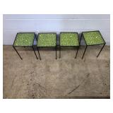 Nest of 4 Metal Plant Stand Tables
