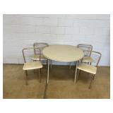 5 PC. Circular Card Table & Chair Set