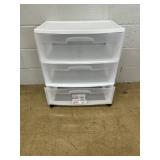 3-drawer Plastic Rolling Bin