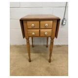 Drop-leaf 2-drawer Side Table