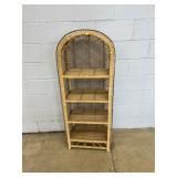 Small Ratan Arched Top Bookshelf