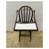 Vtg. Wooden Highchair w/ Tray