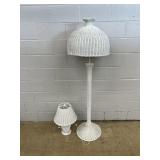 Wicker Floor Lamp & Table Lamp