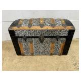 Vtg. Dome-top Steamer Trunk