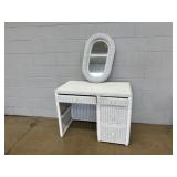Wicker Desk w/ Mirror