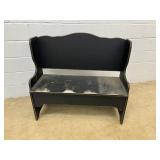 Wooden High-back Bench