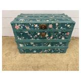 Vtg. Flat Top Steamer Trunk