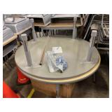 (2) 48' Circular Adjustable Height Work Tables