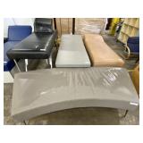 (3) Vinyl Upholstered Recovery Couches and Sofa