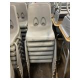 (6) Metal Frame Student Stacking Chairs