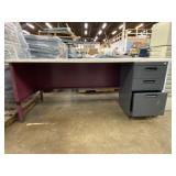 6 Ft. Double Pedestal Metal Office Desk
