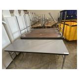 (5) 5 FT. Metal Framed Work Tables.