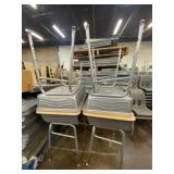 (4) Metal Frame School Desks