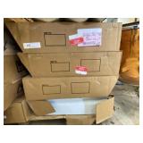 (4) Metal Fluorescent Triple Bulb Light Fixtures