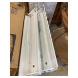 (2) Metal Fluorescent Double Bulb Light Fixtures