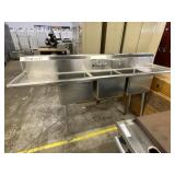 Stainless Steel Triple Basin Sink