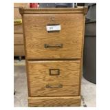 2 Drawer Oak Filing Cabinet
