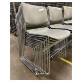 (10) Metal Framed Stacking Chairs