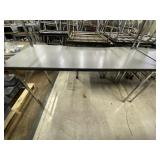 (2) Metal Framed Work Tables