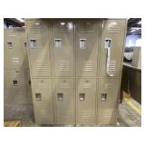 Tan 8 Door Metal Lockers