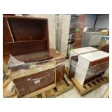 Disassembled Particle Board Desk Unit