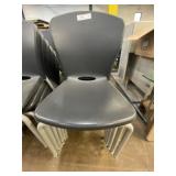 (12) Stacking Metal Framed Chairs