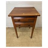 Early 2 Drawer End Table