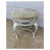 Upholstered Circular Vanity Stool