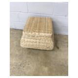 Wooden Wicker Storage Bin