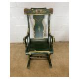 Painted Decorated Plank Bottom Rocker