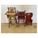 3 Doll Chairs