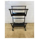 Rolling Metal 2-tier Stand