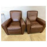 (2) American Leather Chairs