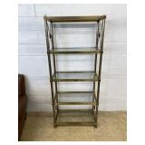 Brass-plated Open Bookshelf