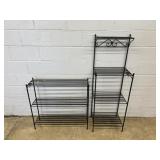 (2) Various Metal Bookshelf Stands