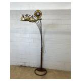 Adjustable Slag Glass Floor Lamp