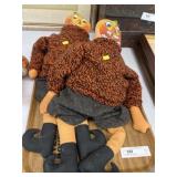 (2) Crafted Cloth Body Dolls