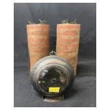 Vintage Telephone Cells with Bicycle Lantern