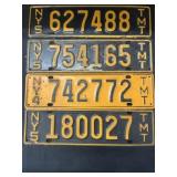 (4) New York State License Plates
