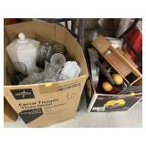 (2) Boxes of Pattern Glass, Serving  Dishes &