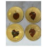 (4) Jeff White Redware Bowls