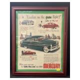 Framed Mercury Advertisement