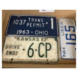 (4) Vintage License Plates