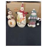 (3) Decorative Snowmen