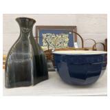Pottery Serving Bowl w/ Vase